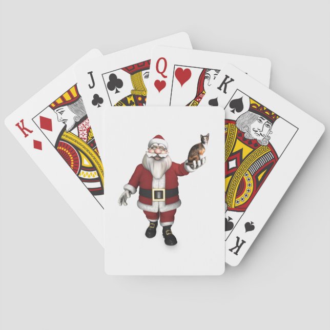 Jultomten med Kalicokatt Spelkort (Baksidan)