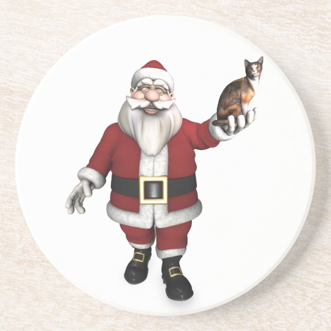 Jultomten med Kalicokatt Underlägg (Framsidan)