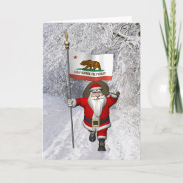 Jultomten med Kaliforniens inträde Helgkort