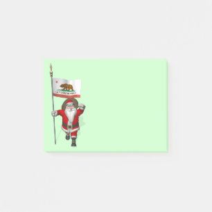 Jultomten med Kaliforniens inträde Post-it Block