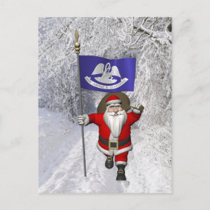 Jultomten med kännetecken för Louisiana Helg Vykort