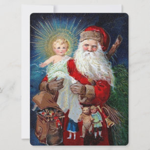 Jultomten med Kristusbarnet Julkort