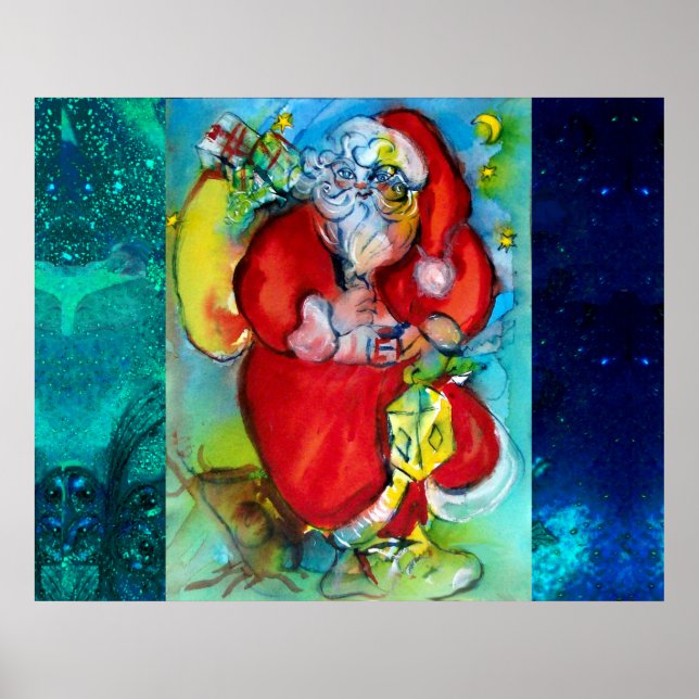 JULTOMTEN MED LANTER I KVÄLL I CHRISTMAS POSTER (Framsidan)