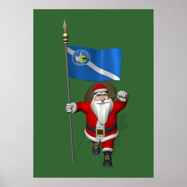 Jultomten med Las Vegas ankomst Poster (Framsidan)