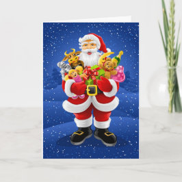 Jultomten med Leksak Helgkort
