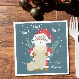 Jultomten med List Blue Helgdag Pappersservett