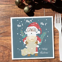 Jultomten med List Blue Helgdag Pappersservett