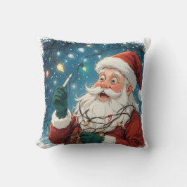 jultomten med ljus kudde