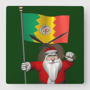 jultomten med Los Angeles anseende Fyrkantig Klocka