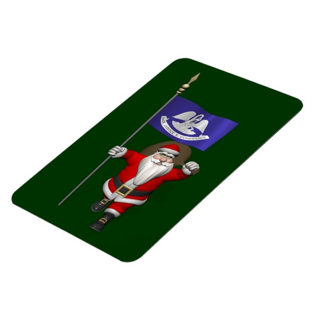 Jultomten med Louisianas tecken Magnet (Vänstra Sidan)