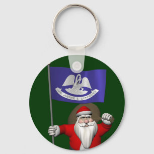 Jultomten med Louisianas tecken Nyckelring