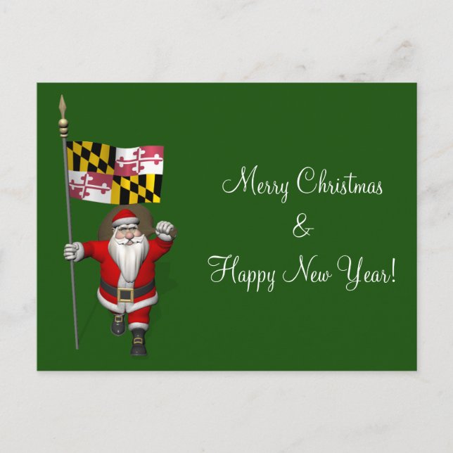 Jultomten med Maryland Helg Vykort (Framsida)
