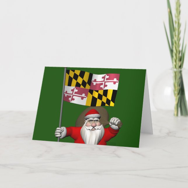 Jultomten med Maryland Helgkort (Framsida)