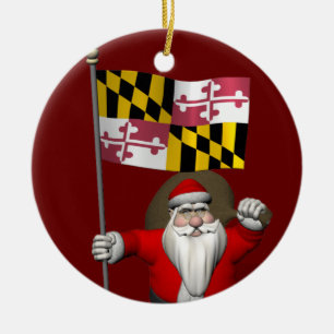 Jultomten med Maryland Julgransprydnad Keramik