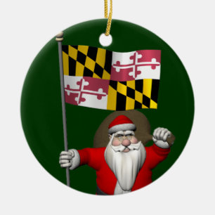 Jultomten med Maryland Julgransprydnad Keramik