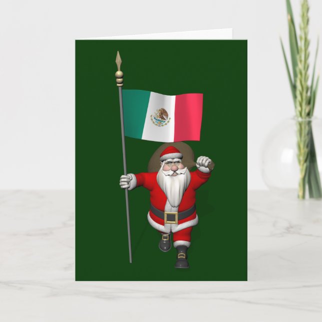Jultomten med Mexiko som destination Helgkort (Framsida)