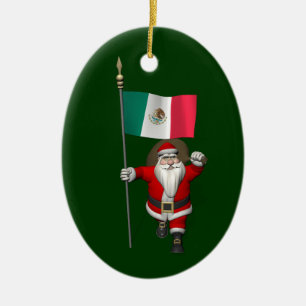 jultomten med Mexiko som destination Julgransprydnad Keramik