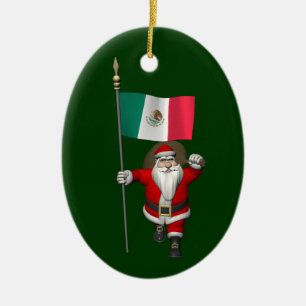 Jultomten med Mexiko som destination Julgransprydnad Keramik