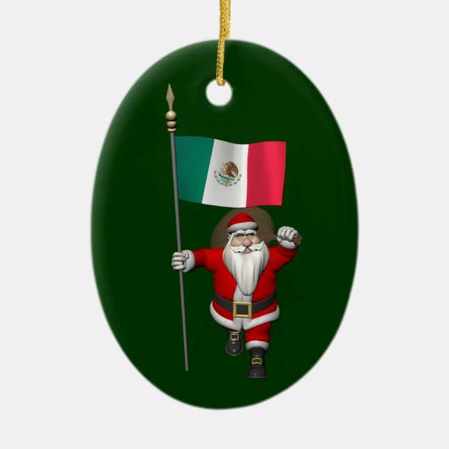 Jultomten med Mexiko som destination Julgransprydnad Keramik (Framsidan)