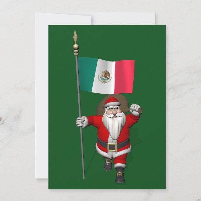 Jultomten med Mexiko som destination Julkort (Framsida)