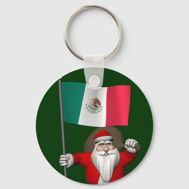 Jultomten med Mexiko som destination Nyckelring (Framsida)
