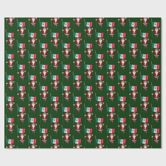 Jultomten med Mexiko som destination Presentpapper (Platt)