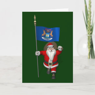Jultomten med Michigans samtycke Helgkort