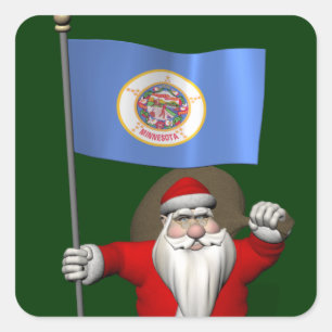 Jultomten med Minnesota som destination Klistermärke