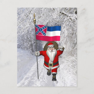 Jultomten med Mississippi Helg Vykort