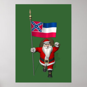 Jultomten med Mississippi Poster