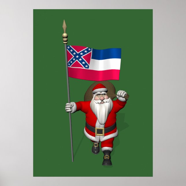 Jultomten med Mississippi Poster (Framsidan)