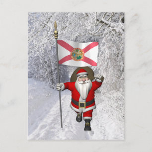 Jultomten med namn Florida Helg Vykort