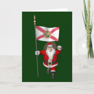 Jultomten med namn Florida Helgkort