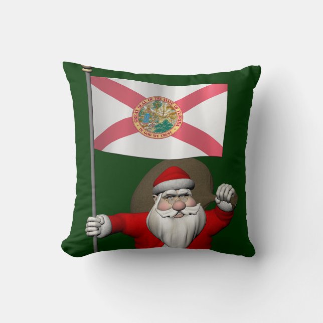 Jultomten med namn Florida Kudde (Framsida)