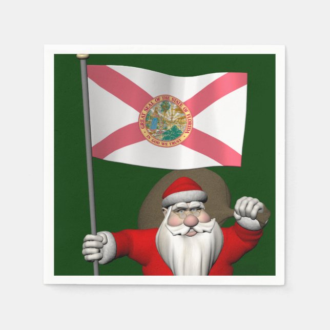 Jultomten med namn Florida Pappersservett (Framsidan)