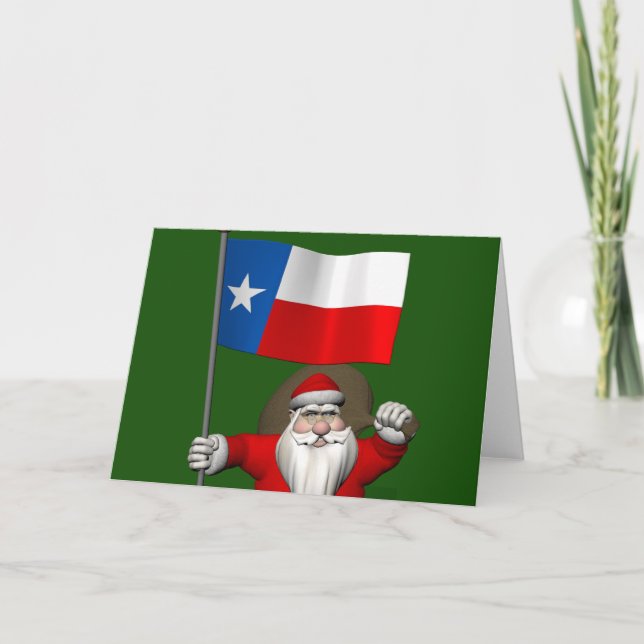 Jultomten med namn Texas Helgkort (Framsida)