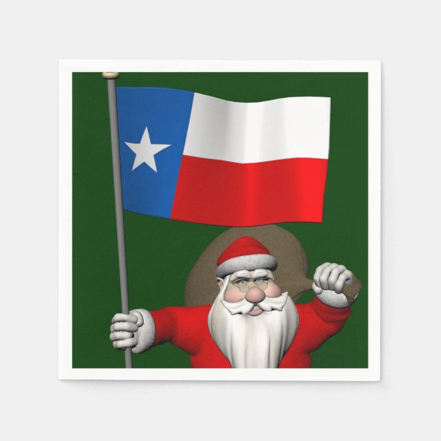 Jultomten med namn Texas Pappersservett (Framsidan)