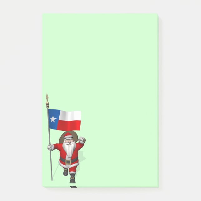 Jultomten med namn Texas Post-it Block (Framsida)