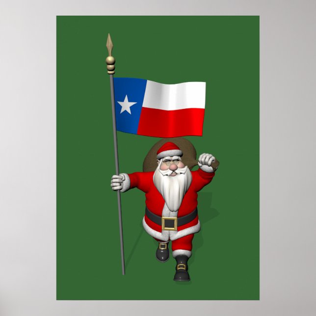 Jultomten med namn Texas Poster (Framsidan)