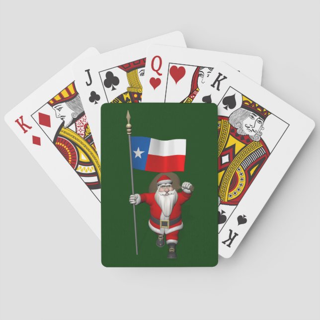 Jultomten med namn Texas Spel Kort (Baksidan)