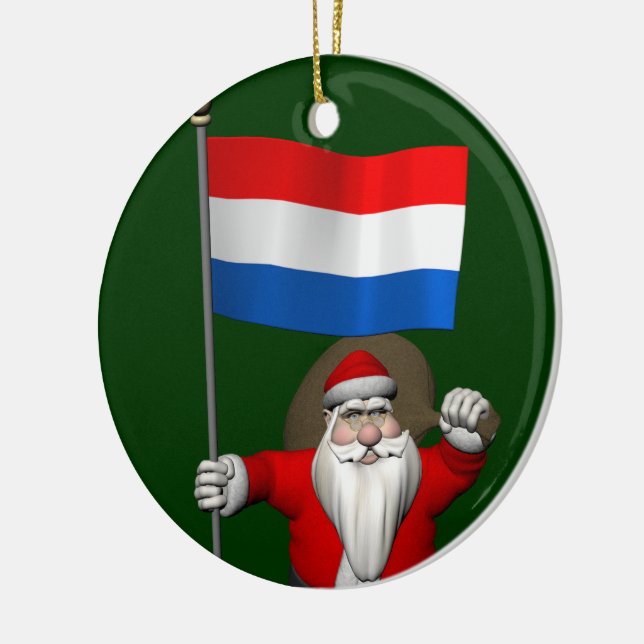 Jultomten med Nederländernas samtycke Julgransprydnad Keramik (Vänster)