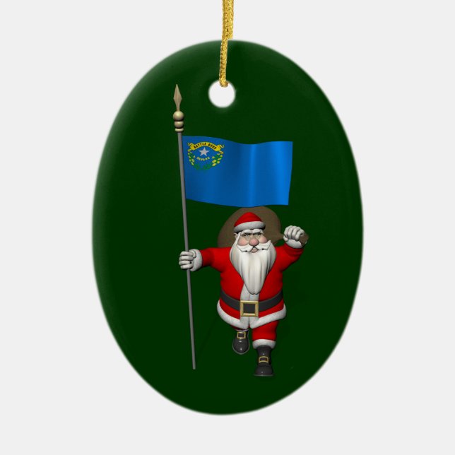 Jultomten med Nevada Julgransprydnad Keramik (Framsidan)