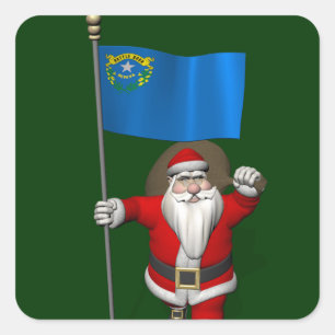 Jultomten med Nevada Klistermärke