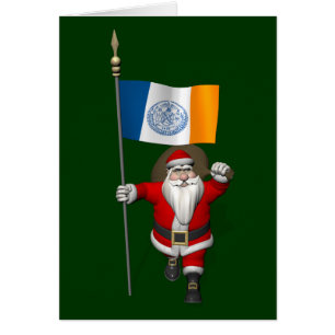 Jultomten med New York City Hälsningskort