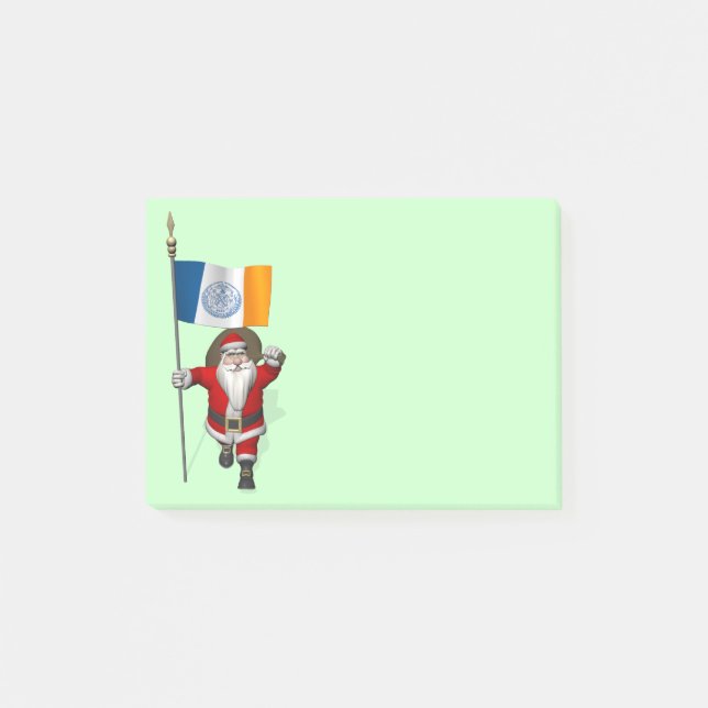Jultomten med New York City Post-it Block (Framsida)