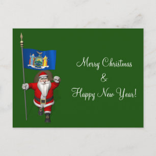 Jultomten med New York USA-stat Helg Vykort