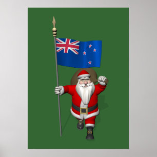 Jultomten med Nya Zeelands inträde Poster
