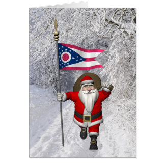 Jultomten med Ohio-tecken Hälsningskort