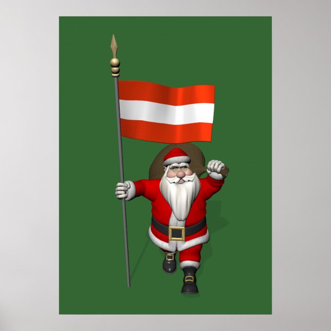 Jultomten med Österreichischs tillstånd Poster (Framsidan)