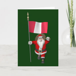 Jultomten med Perus avsikt Helgkort